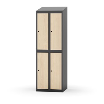 Garderobeskap Novis skrått tak 2:2 B60