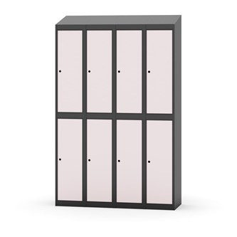 Garderobeskap Novis skrått tak 2:4 B120