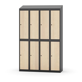 Garderobeskap Novis skrått tak 2:4 B120