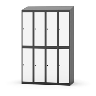 Garderobeskap Novis skrått tak 2:4 B120