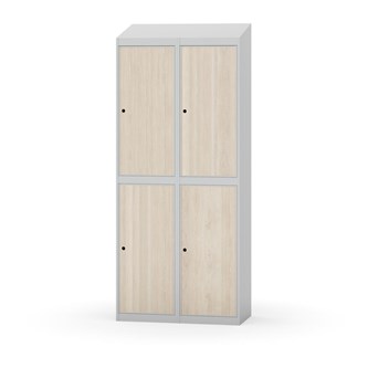 Garderobeskap Novis skrått tak 2:2 B80