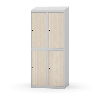 Garderobeskap Novis skrått tak 2:2 B80