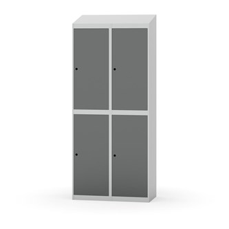 Garderobeskap Novis skrått tak 2:2 B80