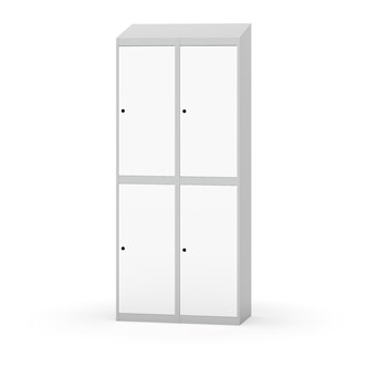 Garderobeskap Novis skrått tak 2:2 B80