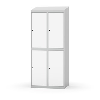 Garderobeskap Novis skrått tak 2:2 B80