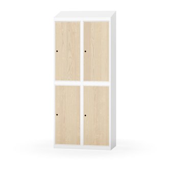 Garderobeskap Novis skrått tak 2:2 B80