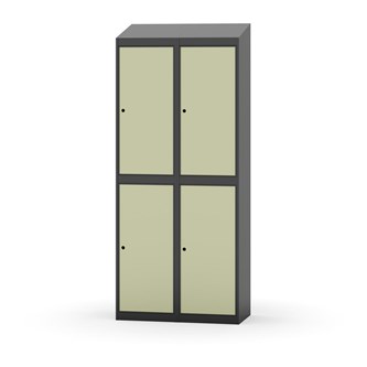 Garderobeskap Novis skrått tak 2:2 B80