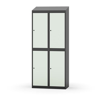 Garderobeskap Novis skrått tak 2:2 B80