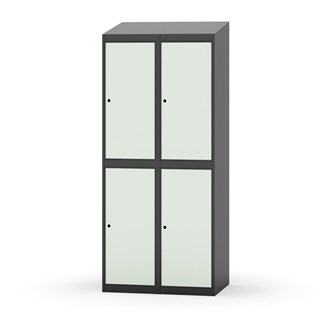 Garderobeskap Novis skrått tak 2:2 B80