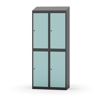 Garderobeskap Novis skrått tak 2:2 B80