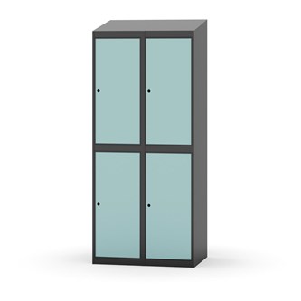 Garderobeskap Novis skrått tak 2:2 B80