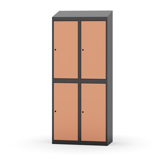 Garderobeskap Novis skrått tak 2:2 B80