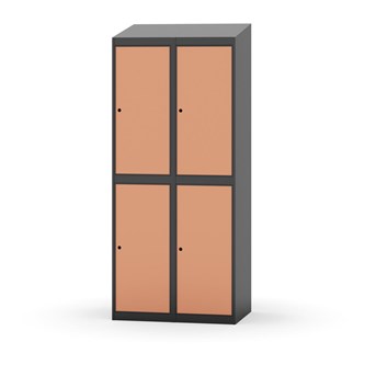 Garderobeskap Novis skrått tak 2:2 B80