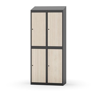 Garderobeskap Novis skrått tak 2:2 B80