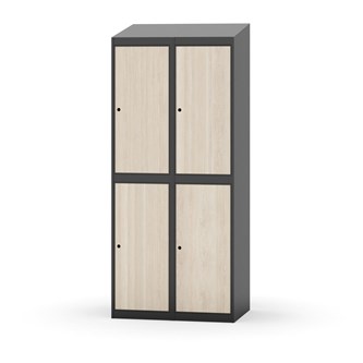 Garderobeskap Novis skrått tak 2:2 B80