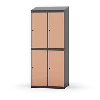 Garderobeskap Novis skrått tak 2:2 B80