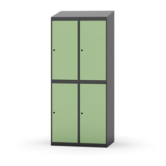 Garderobeskap Novis skrått tak 2:2 B80