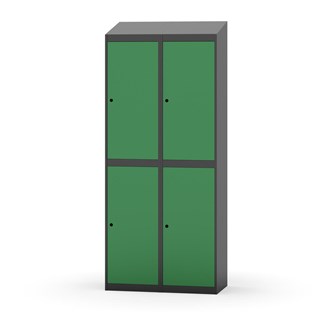 Garderobeskap Novis skrått tak 2:2 B80