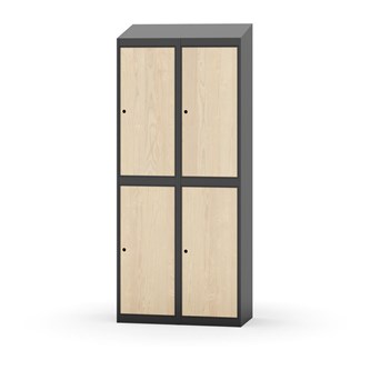 Garderobeskap Novis skrått tak 2:2 B80