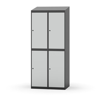 Garderobeskap Novis skrått tak 2:2 B80