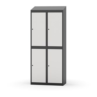 Garderobeskap Novis skrått tak 2:2 B80