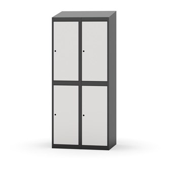 Garderobeskap Novis skrått tak 2:2 B80