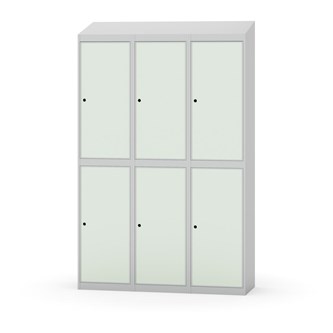 Garderobeskap Novis skrått tak 2:3 B120