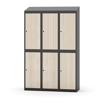 Garderobeskap Novis skrått tak 2:3 B120