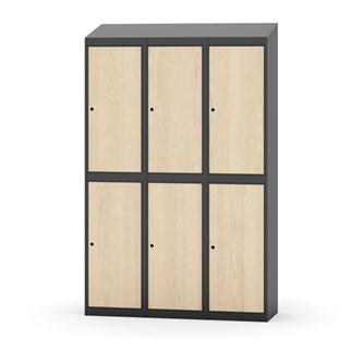 Garderobeskap Novis skrått tak 2:3 B120