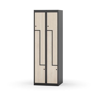 Garderobeskap Novis Z flatt tak 4 rom B60