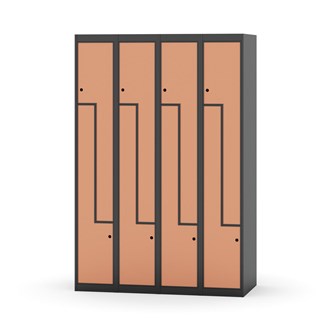 Garderobeskap Novis Z flatt tak 8 rom B120
