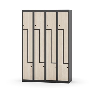 Garderobeskap Novis Z flatt tak 8 rom B120