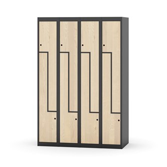 Garderobeskap Novis Z flatt tak 8 rom B120
