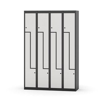 Garderobeskap Novis Z flatt tak 8 rom B120