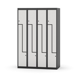 Garderobeskap Novis Z flatt tak 8 rom B120