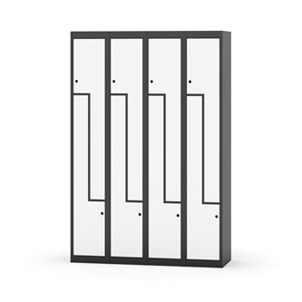 Garderobeskap Novis Z flatt tak 8 rom B120