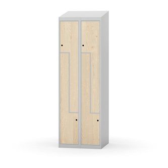 Garderobeskap Novis Z skrått tak 4 rom B60