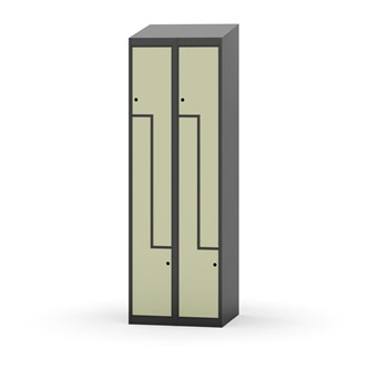 Garderobeskap Novis Z skrått tak 4 rom B60