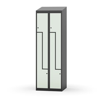 Garderobeskap Novis Z skrått tak 4 rom B60