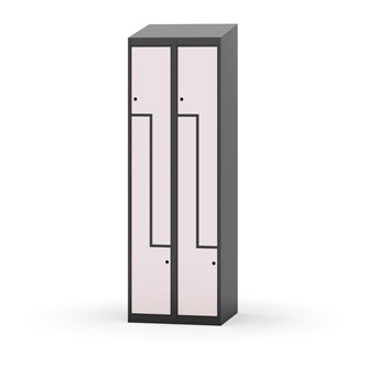 Garderobeskap Novis Z skrått tak 4 rom B60
