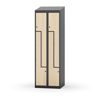 Garderobeskap Novis Z skrått tak 4 rom B60