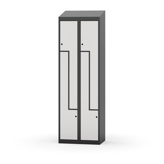 Garderobeskap Novis Z skrått tak 4 rom B60