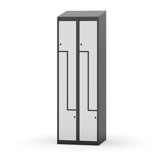 Garderobeskap Novis Z skrått tak 4 rom B60