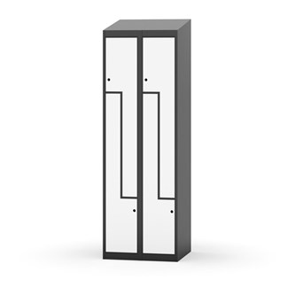 Garderobeskap Novis Z skrått tak 4 rom B60