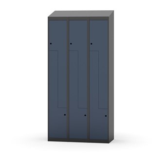 Garderobeskap Novis Z skrått tak 6 rom B90