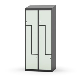 Garderobeskap Novis Z skrått tak 4 rom B80