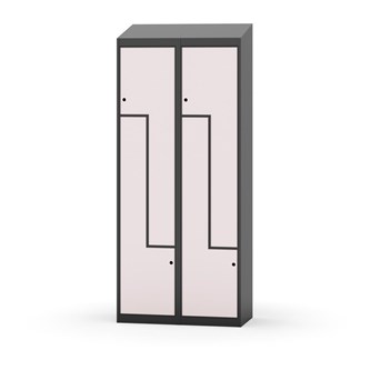 Garderobeskap Novis Z skrått tak 4 rom B80