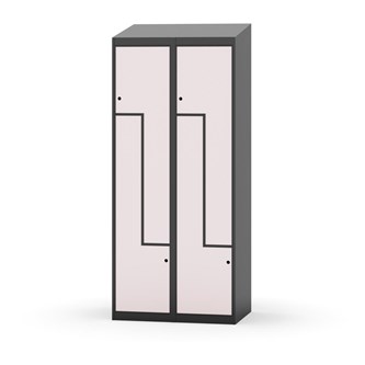 Garderobeskap Novis Z skrått tak 4 rom B80