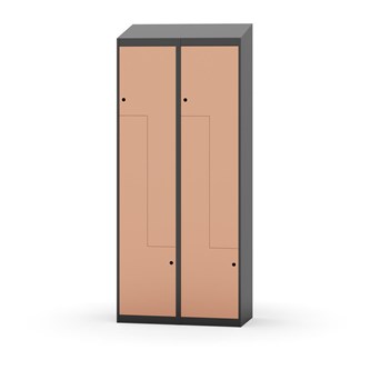 Garderobeskap Novis Z skrått tak 4 rom B80