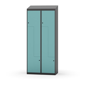 Garderobeskap Novis Z skrått tak 4 rom B80